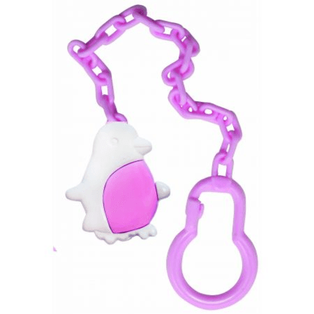 Optimal Pacifier Holder With Metal Pin 0+ Months Code:Opb-1069 Pink Color 1Pcs