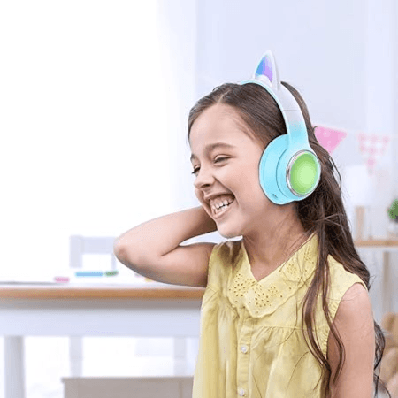 GREEN LION GK-400 KIDS WIRELESS HEADPHONE- Blue