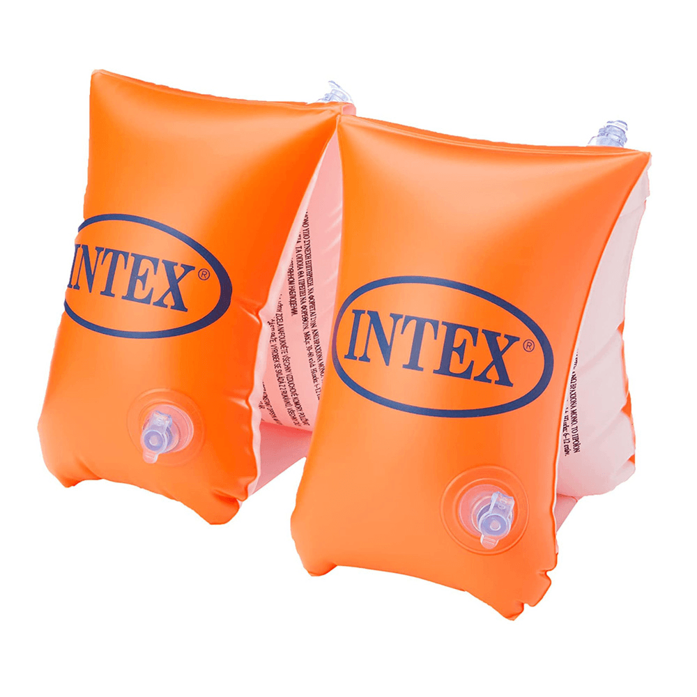 عوامات الذراع الفاخرة (الحجم الكبير) من INTEX بحجم 12×6 إنش، للأطفال من عمر 6 إلى 12 سنة – في علبة تعليق
