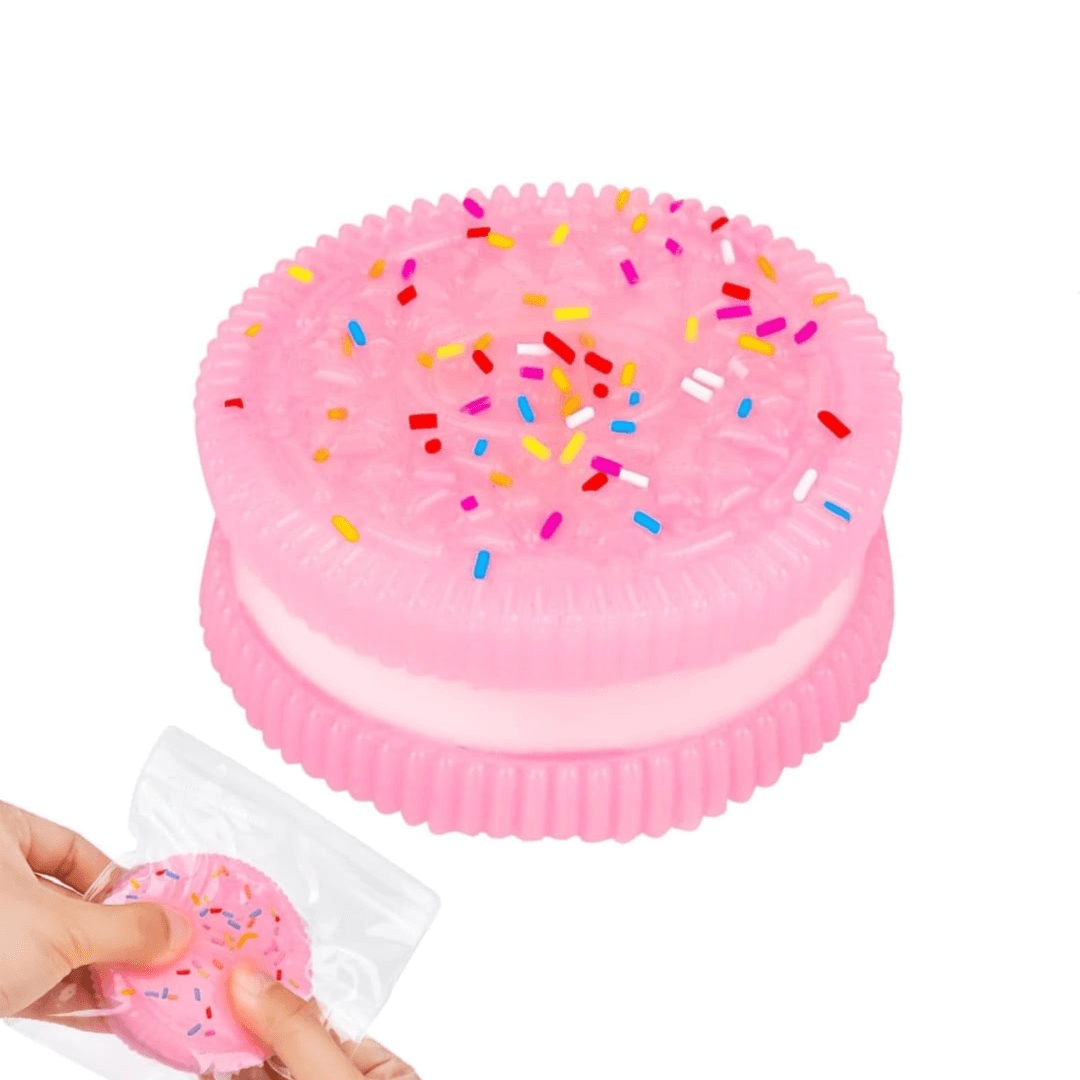 Happy Pinch Oreo Squishy stress relief pink