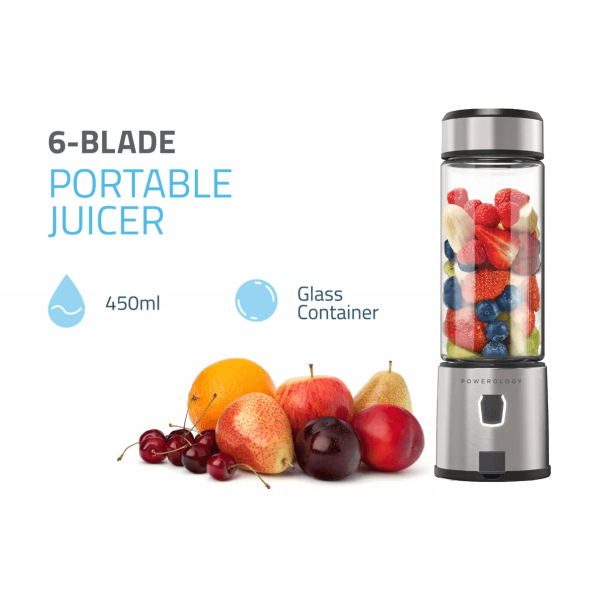POWERLOGY 6-BLADE PORTABLE JUICER