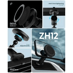 Heatz Magnetic Air Vent Car Phone Holder - Black ZH12