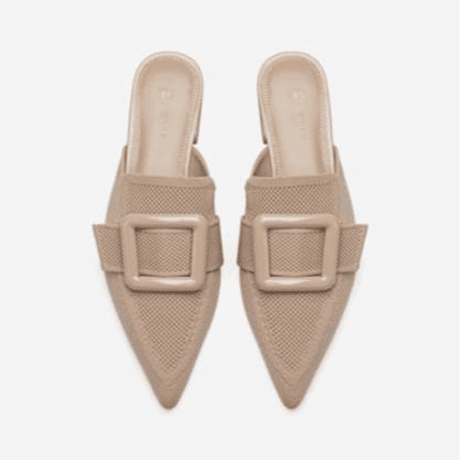 Cosy island Fit Commute Pointed Toe Flat Mules-Us Size-10