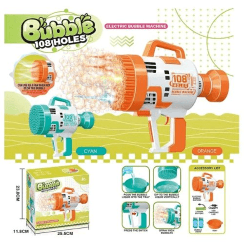 108 Holes Bubble Machine Gun (Orange)