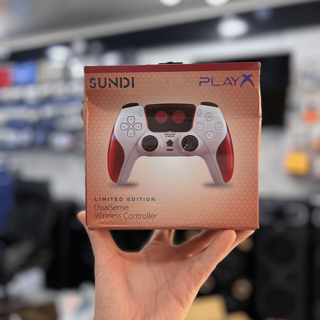 Sundi PlayX Dual Sense Wireless Controller- (P4,P4 PRO,SWITCH) Red RS-5 PRO