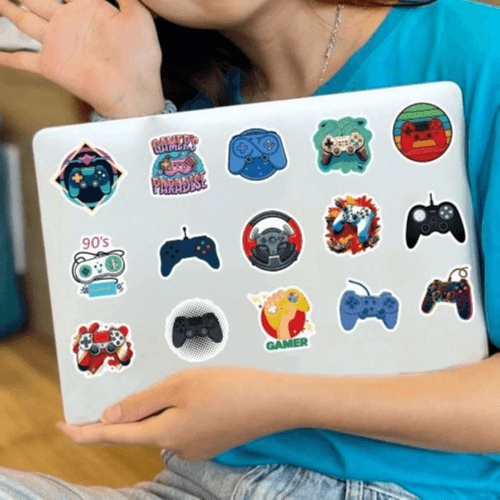 50 Pcs Gamer Stickers – Colorful PVC Decals
