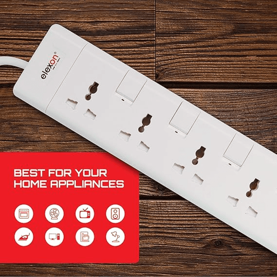 Elexon 902s Power Extension Socket 4 Way 5 Meter