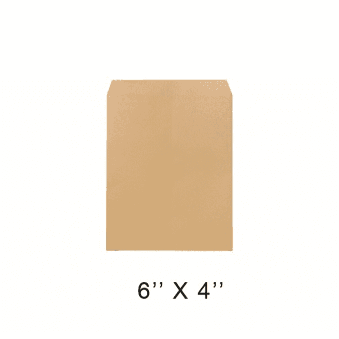 Envelope 4" X 6" Inch 50 Pieces Pack Brown