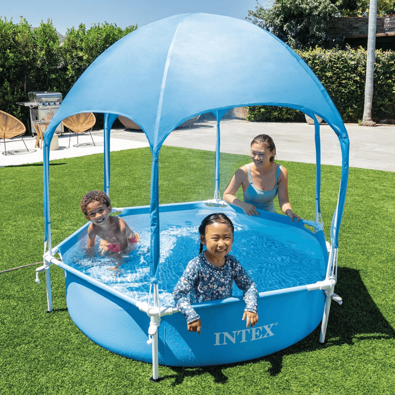INTEX Canopy Metal Frame Above Ground Pool Ages 3+ (1.83m x 38cm)