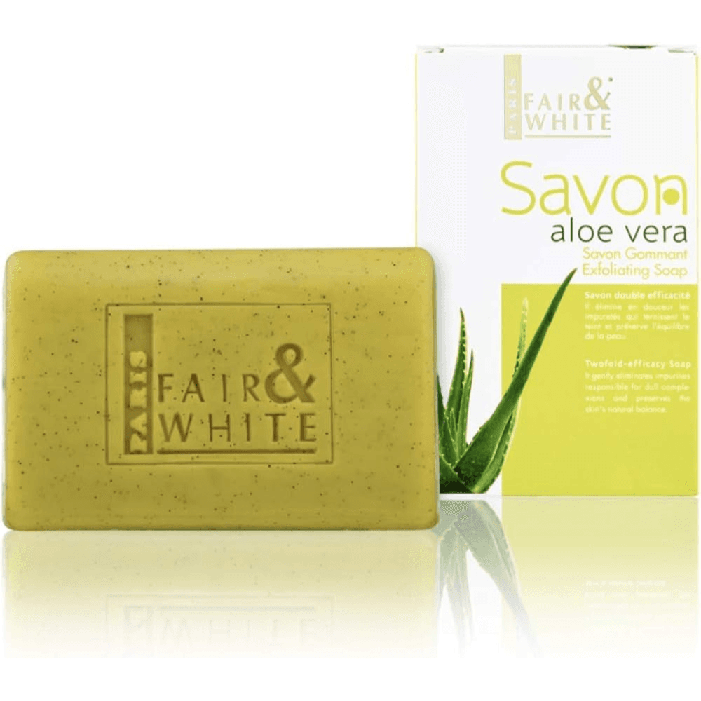 Fair & White Savon Exfoliating Soap with Aloe Vera 200gm