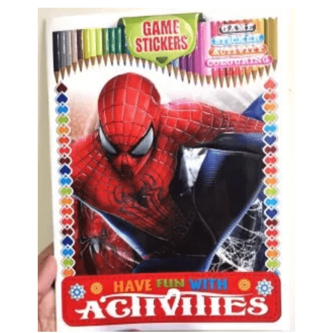 SPIDER man coloring book and activity