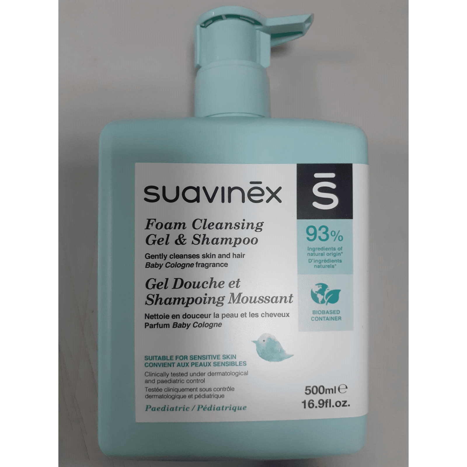 SUAVINEX FOAM CLEANSING GEL & SHAMPOO 500ML(SNX002)