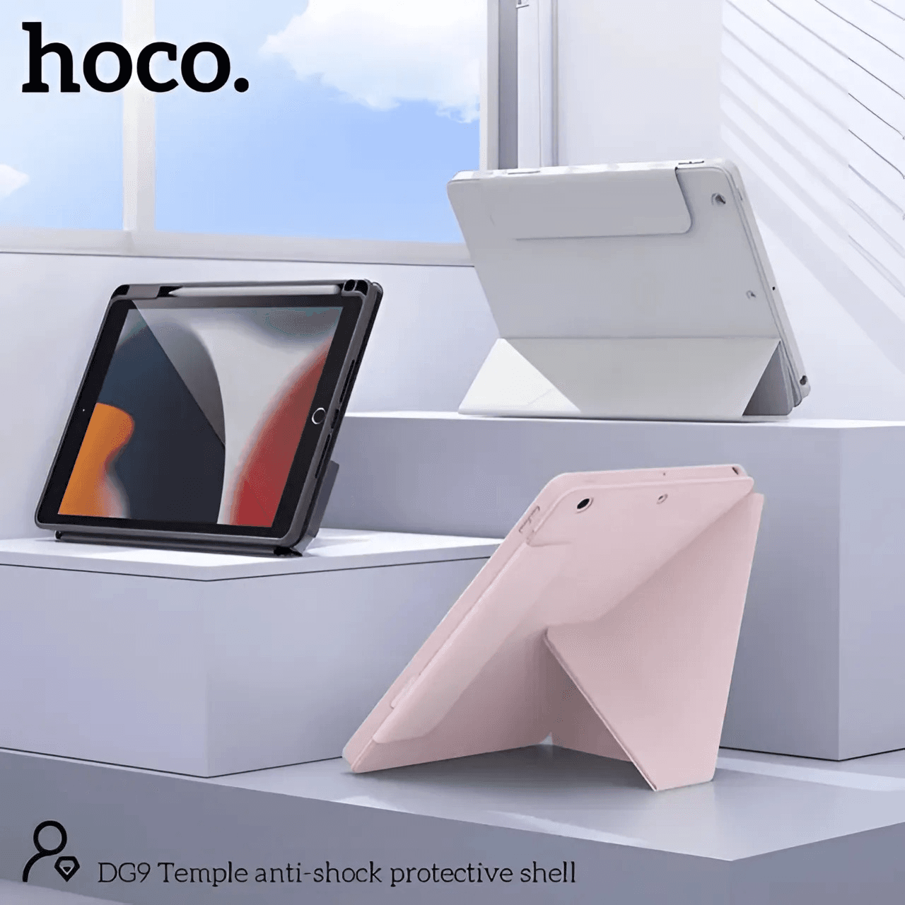 iPad Cover for 10 Gen 10.9" (5 Different Angles) Hoco DG9 - Blue