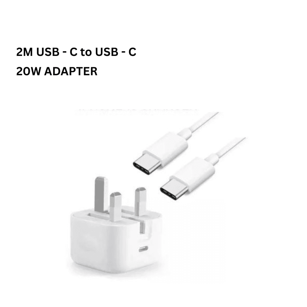 Apple 20W PD Adapter USB-C Jack super Fast Charge with USB C - USB C PD Cable 2M FOR IPHONE 15 & 16