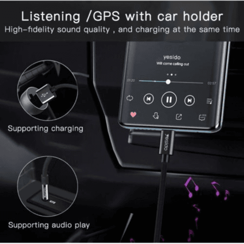 YESIDO - Aux Adapter IPhone to 3.5mm Charging & Listening (YAU18)