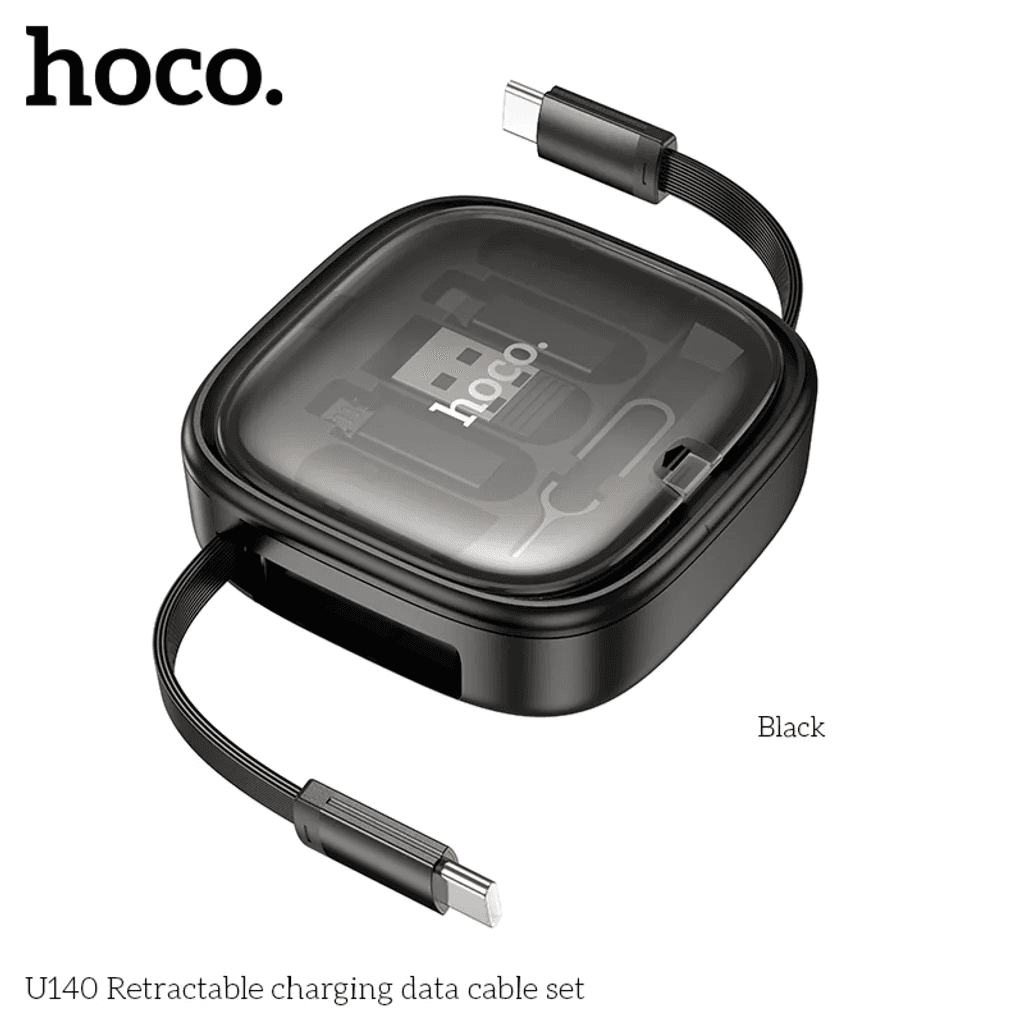 Hoco All In One Retractable Charging Data Cable Set U140