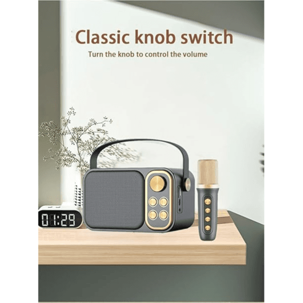 Smart Berry M103 Portable Wireless Speaker with Mic - Black Gold