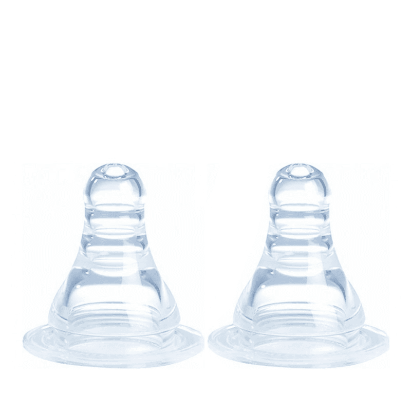 Optimal Slim Neck Silicone Nipple Anti-Colic System 0+ Months Code:Opb-0373 2Pcs
