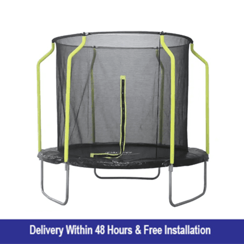 PLUM 8FT WAVE SPRINGSAFE TRAMPOLINE & ENCLOSURE PVC