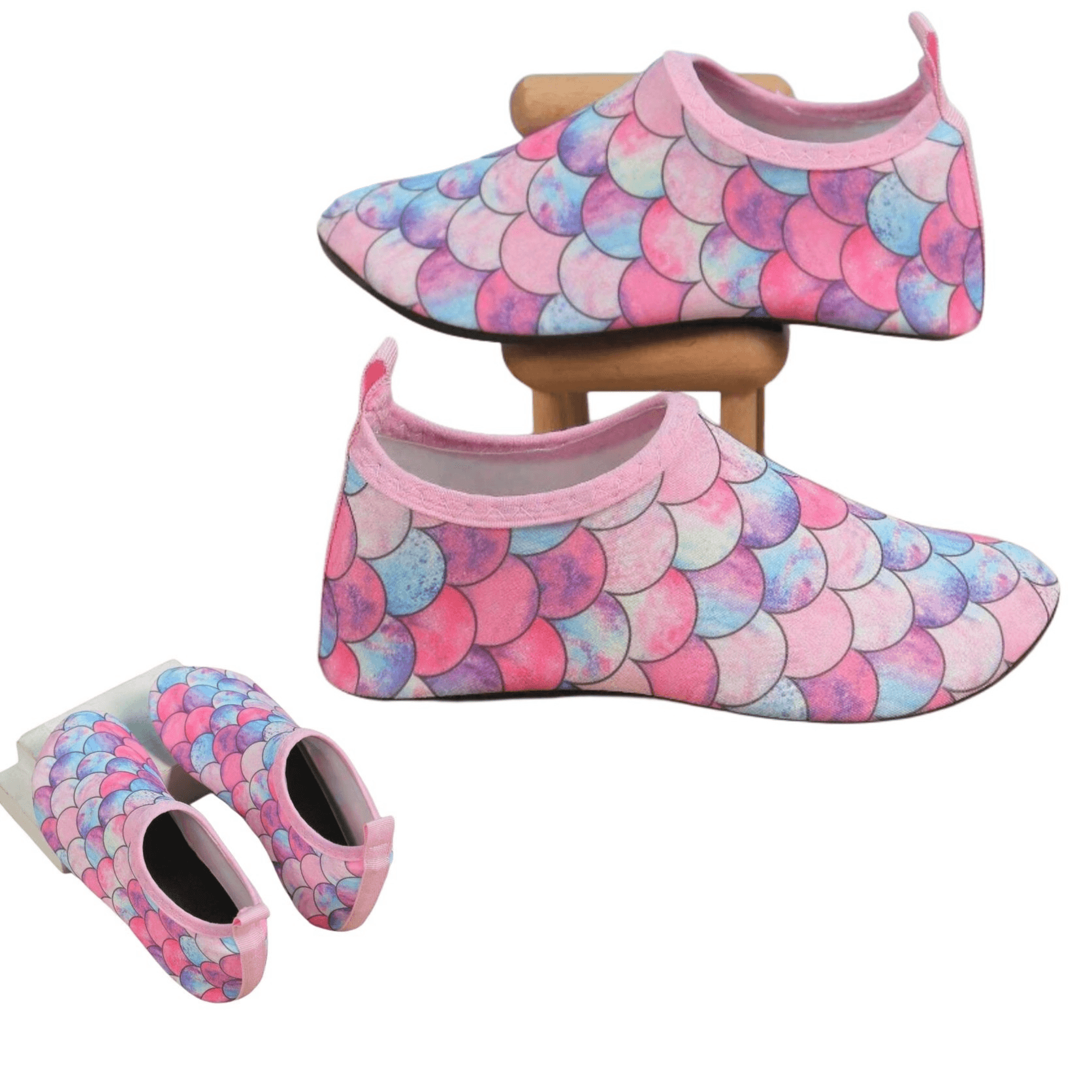 Kid's Swim Shoes , Mermaid Splash – Pink - Sa75