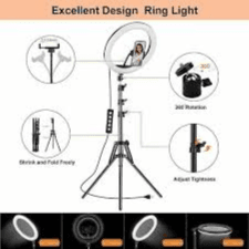 RGB Soft Ring Light MJ36 Circle Photography Lighting Colour Led RGB Ring Light with Phone Tripod Stand