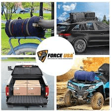 Force USA Heavy Duty Bungee Cords Kit 12 Piece Set, Adjeustable,Durable & Strong Ofcross-Woven Rubber And Latex Providing Hight Elasticity.