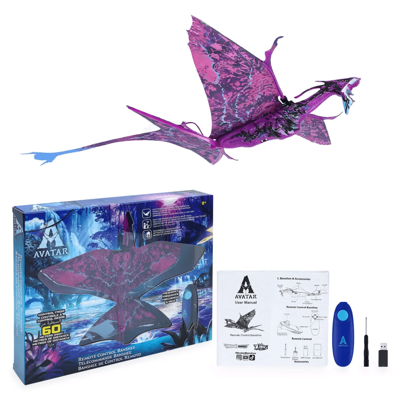 ZING - 2.4 Ghz Avatar The Way of Water Remote Control Flying BANSHEE