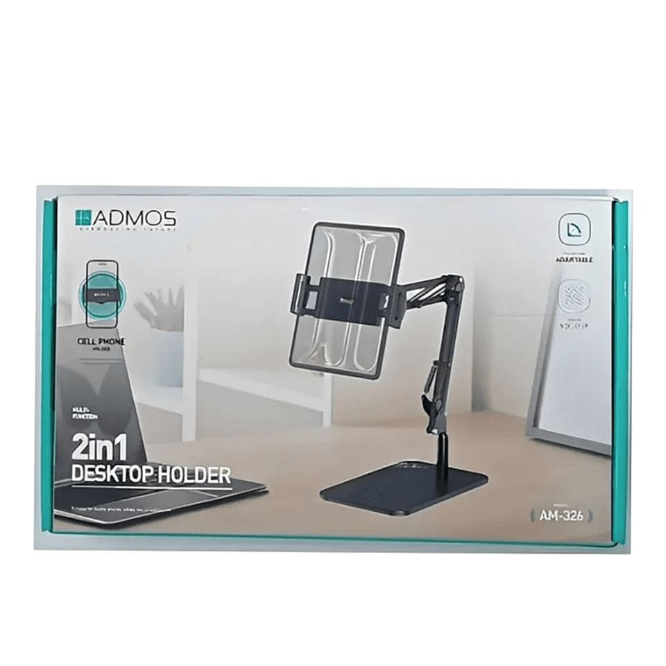 حامل جهاز كمبيوتر مكتبي متعدد الوظائف 2 في 1 من Admos AM-326