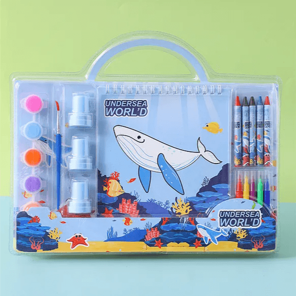 Kids Aquarium Theme Activity Kit - Blue