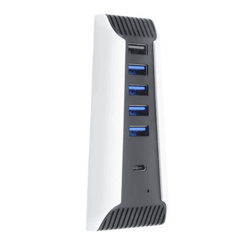 PS5 USB Hub & Charger Dock – 4 USB Ports + Type-C, High-Speed Extender
