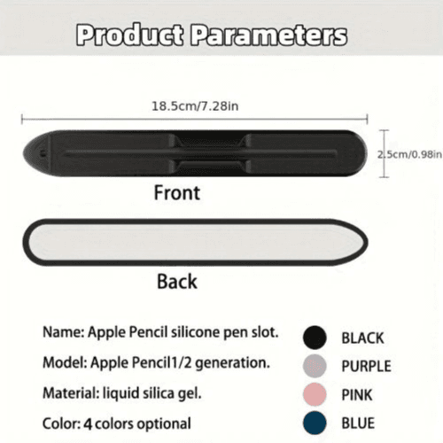 Silicone Tablet Holder with Stylus Slot – Compatible with Apple & Samsung Tablets (Blue)