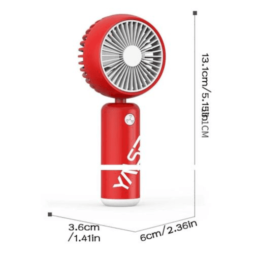 YASE Simple Hand Held Fan (YS-2222) (Red)