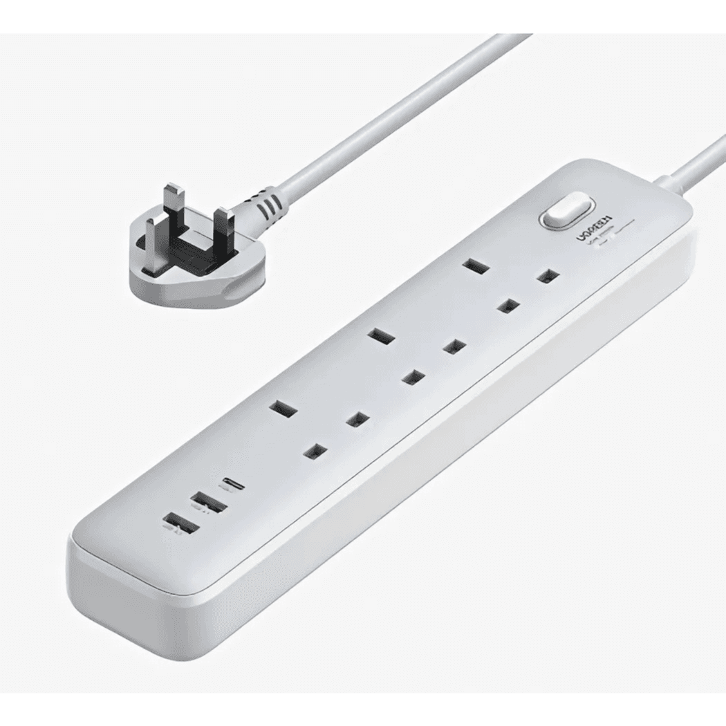 Ugreen 6 In 1 Extension Cord 30W, Ac Power Strip, Usb-A And Usb-C With Master Switch