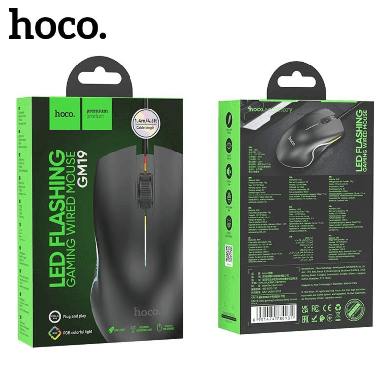 Hoco Gaming Wired Mouse LED Flashing