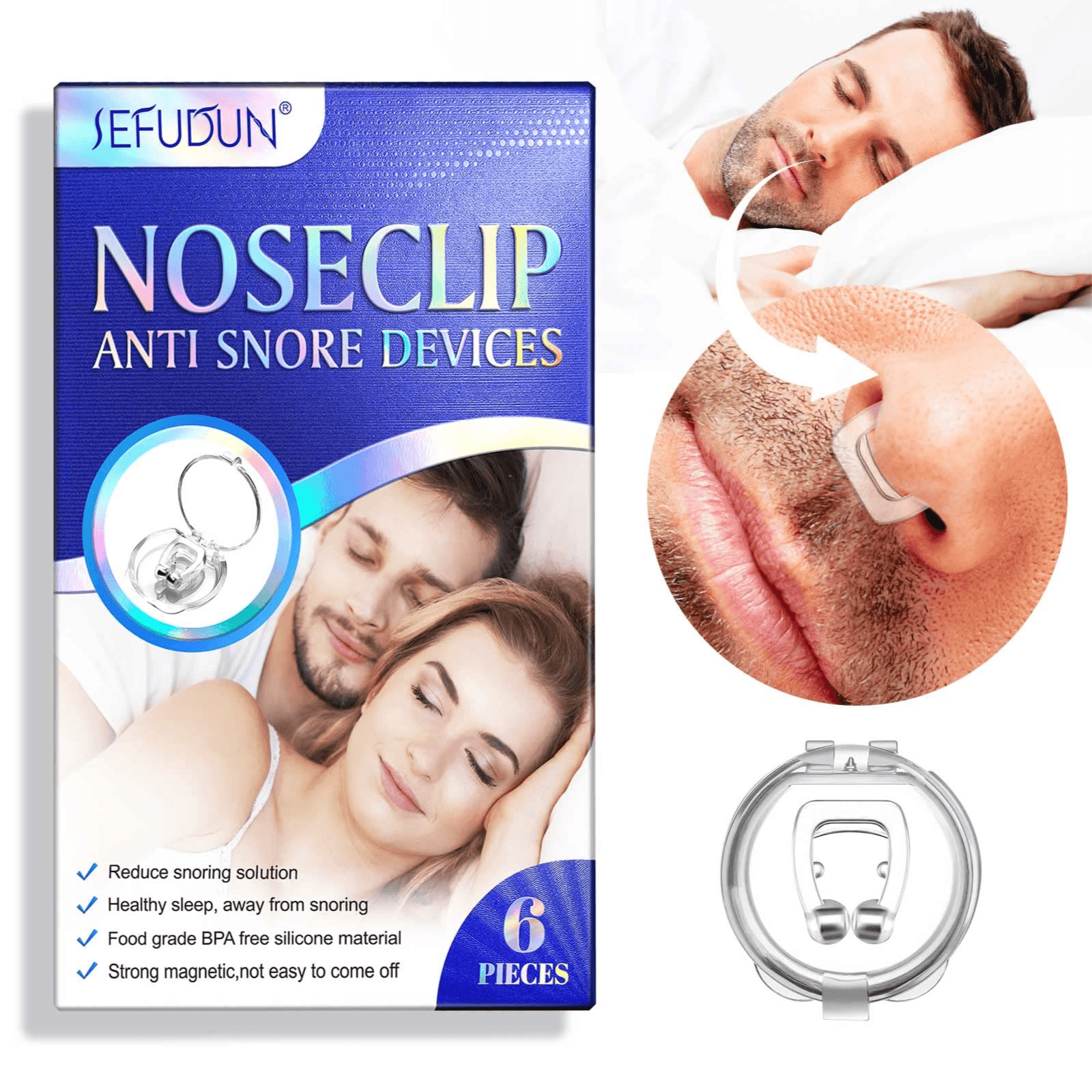 Sefudun Noseclip Anti-snoring Device 6pcs
