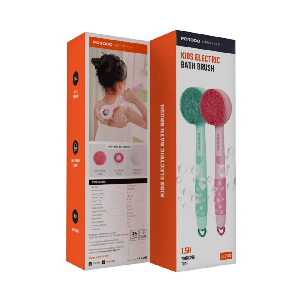 Porodo Lifestyle Kids Electric Bath Brush- Pink