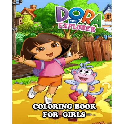DORA THE EXPLORER coloring book 10 page with sticker