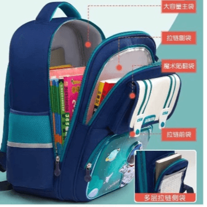 TAOBEIER BOYS SCHOOL BAG (BLUE&GREEN)