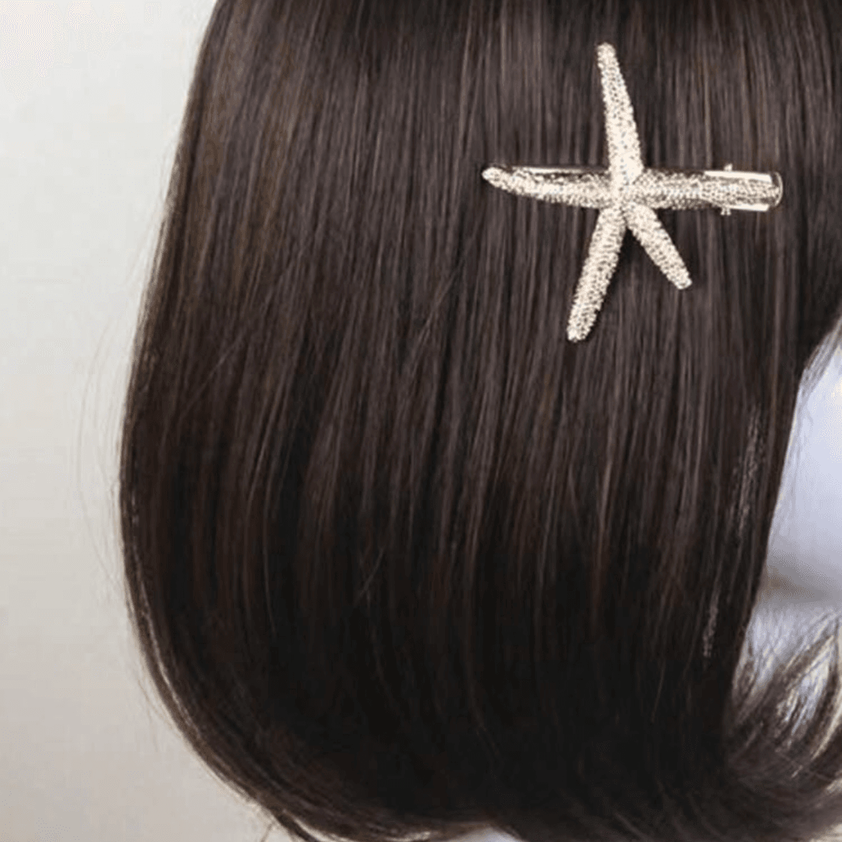 2pcs - Starfish Hair Clip - Gold