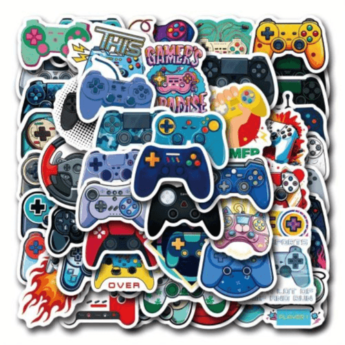 50 Pcs Gamer Stickers – Colorful PVC Decals