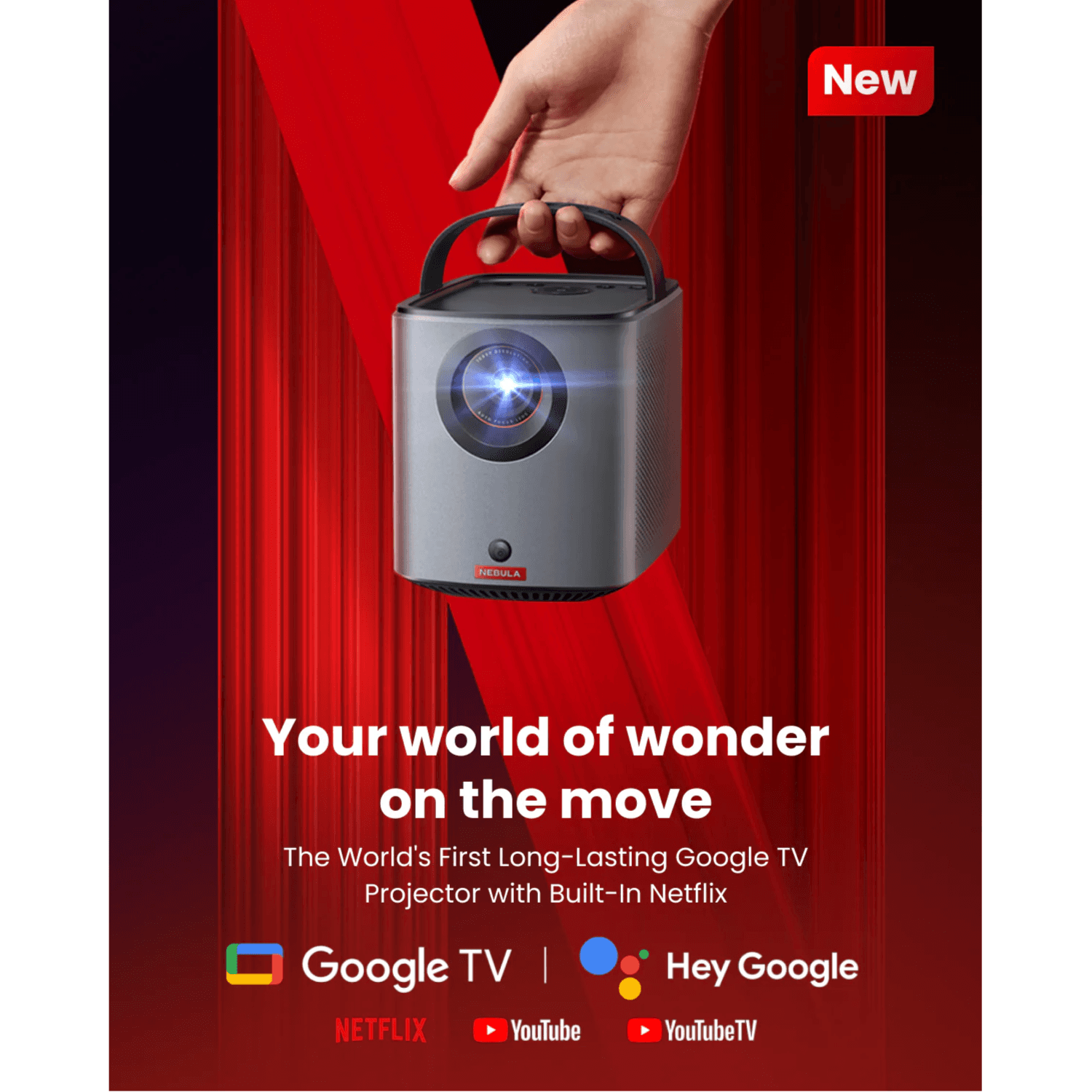 Anker Nebula Mars 3 Air Portable Google Tv Projector