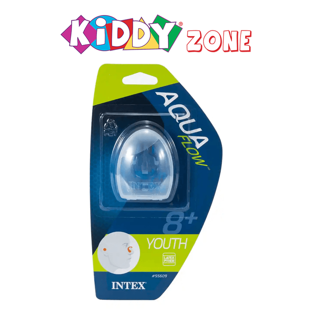 طقم سدادات أذن ومشبك أنف من INTEX – يحتوي على زوج من السدادات، قطعة واحدة من المشبك، وعلبة حفظ – مناسب للأعمار ٨ سنوات فما فوق