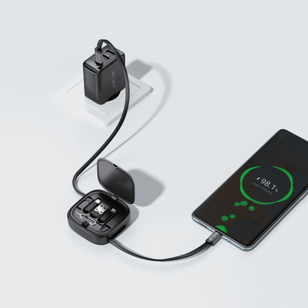 كابل بيانات متعدد الوظائف C إلى C + Micro + USB + Lightning 60 واط - أسيفاست J3