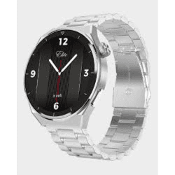 X.Cell Elite 4 Smart Watch- Metal Frame with Stainless Steel Strap Silver.