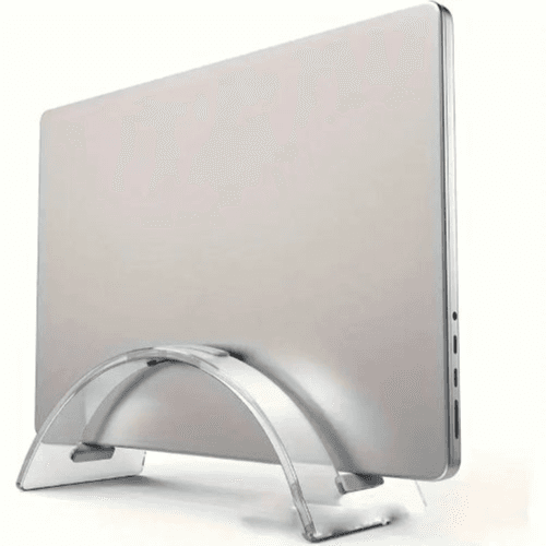 Transparent Laptop Stand – Silicone Grip & Ergonomic View (Transparent)