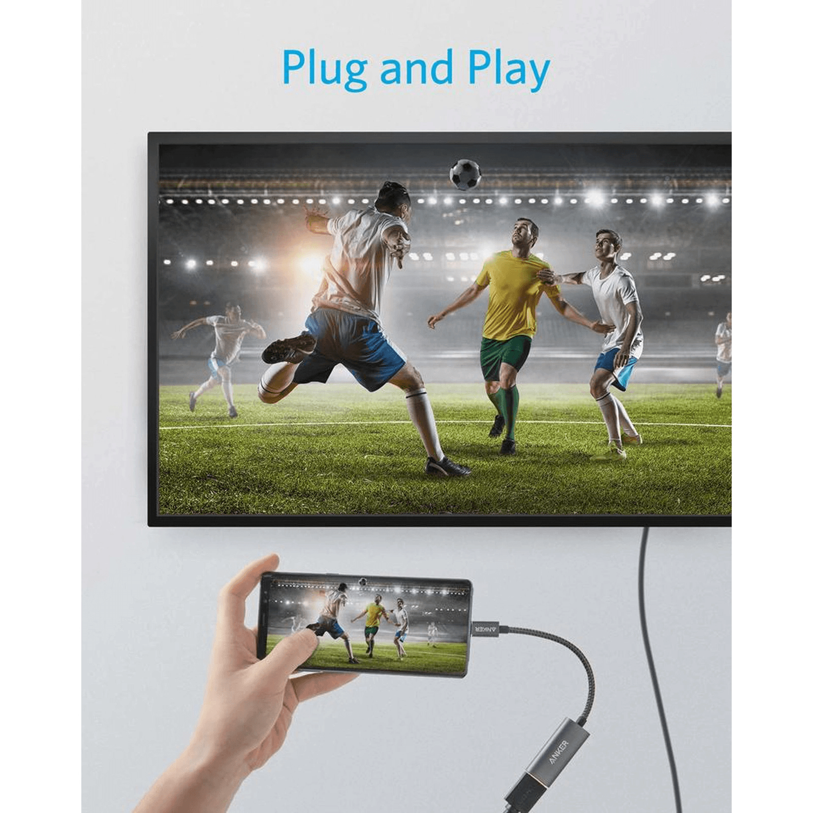 Anker USB-C To HDMI Cable, Gray, A8312HA1