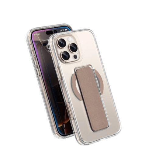 Clear Case with MagSafe Grip for iPhone 16 Pro Max (Beige)