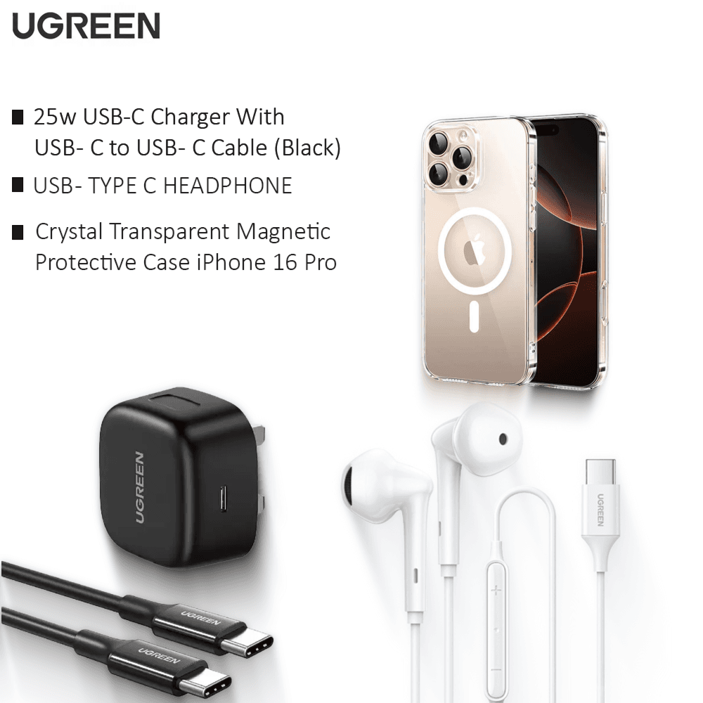 iPhone 16 Pro Max Charger,Headphone and Cover/Case Set - UGREEN
