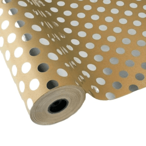 Gold Foil Gift Wrapping Paper – Festive & Elegant for All Occasions (70*50) (Polka Dot)