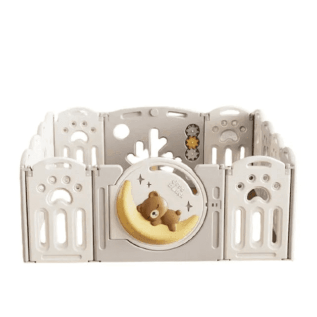 Little Angel Foldable Fence Playpen And Basketball Hoop Set 16Pcs